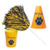 Anderson's Exclusive Gold and Blue Paw Pride Shaker Pom Poms Megaphone Noisemaker Stadium Cup Set School Spirit Cheerleader Sports Fan Football Homecoming Squad Team Party Dance Club Pack of 48 view 1