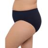 Aqua Green Women's Mid Rise Compression Swim Brief with Tummy Control, True Navy, 1X view 2