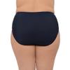 Aqua Green Women's Mid Rise Compression Swim Brief with Tummy Control, True Navy, 1X view 3