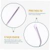 PartyKindom 3pairs Lightweight Metal Eyeglass Replacement Arms Comfortable Non-slip Temples for Sunglasses and Reading Glasses Fit Stylish Purple Crystal Design view 4