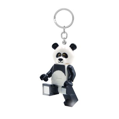 LEGO Minifigures Keychain Light - Panda Guy (KE195H), Extra-Large 3 Inch Tall Figure, Bag charm with LED light