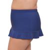 Aqua Green Women's High Waist Slimming Ruffle Skirted Swim Bottom, Cerulean, Medium view 2
