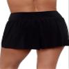 Aqua Green Women's High Waist Beach Swim Short Bottom, Black, Large view 2