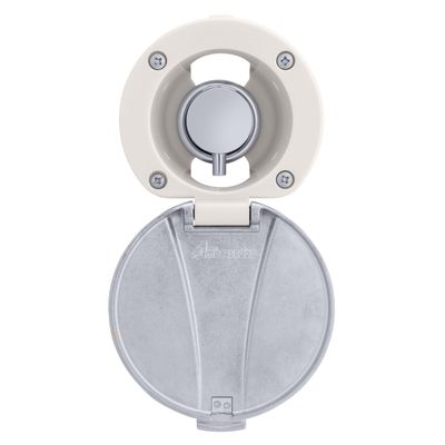 Ambassador Marine Aidack- Recessed Control Valve (Hot/Cold Mixer), Warm White Cup with Stainless Steel Lid, Chrome Aidack Handle - 136-1741-CW-W