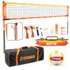 PLYOGO Volleyball Net for Backyard, Professional Portable Outdoor Heavy Duty Volleyball Net Set with Adjustable Aluminum Poles, Anti-Sag Design, Double Tension Adjuster for Beach, Grass |1680D Bag view 1
