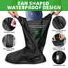 Desoto Premium Waterproof Rain Snow Boot Shoe Cover with Zipper & Reflector, for Women & Men, Heavy Duty & Reusable (Black, Large) view 3
