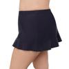 Aqua Green Women's High Waist Slimming Ruffle Skirted Swim Bottom, True Navy, 1X view 2