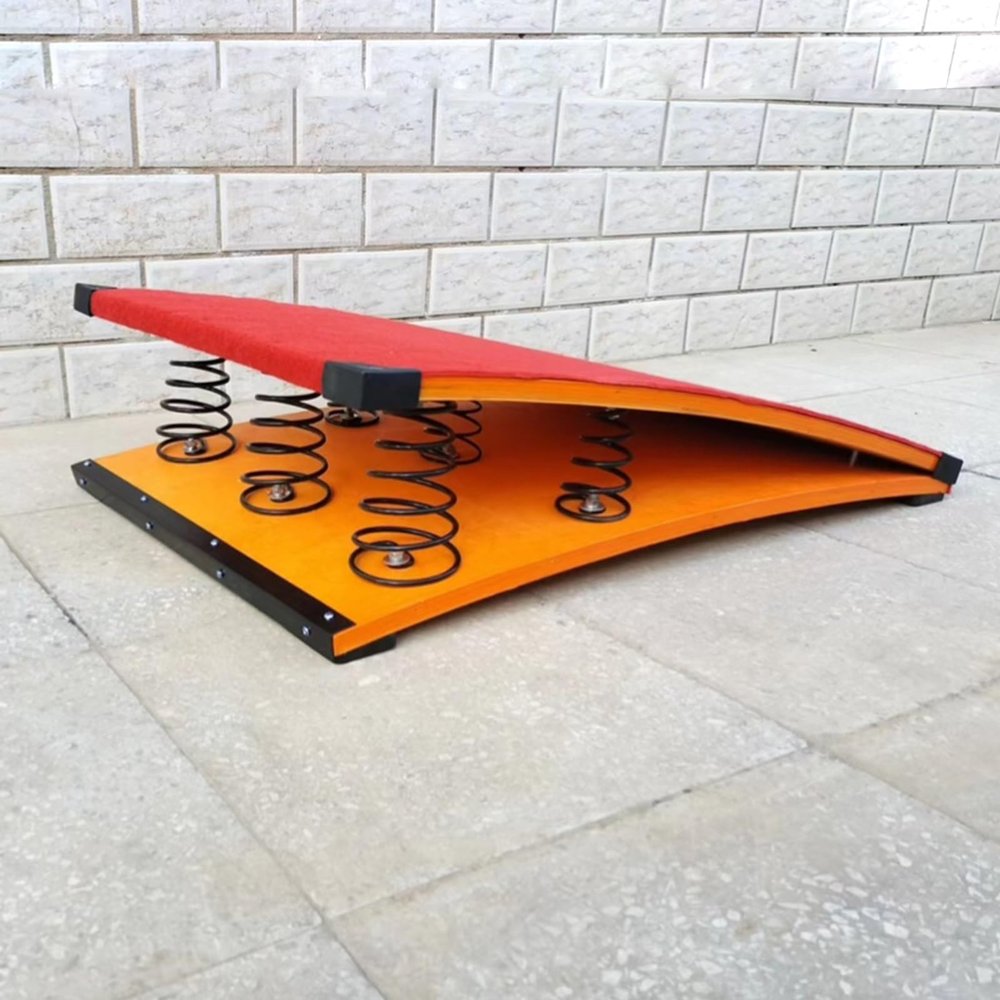 ZJKXJH Junior Gymnastics Springboard, Red Gymnastics Vault Trampoline for School Home Gym Track Field, Load 90kg Elastic Takeoff Board Daughter/Son Gifts