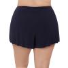Aqua Green Women's High Waist Beach Swim Short Bottom, True Navy, X-Large view 3