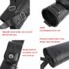 SHARROW Traditional Arrow Quiver Shoulder Back Quiver Bow Leather Arrow Holder Bag with Large Pouch Handmade Adjustable Straps (Black) view 3