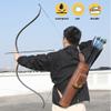 SHARROW Traditional Arrow Quiver Shoulder Back Quiver Bow Leather Arrow Holder Bag with Large Pouch Handmade Adjustable Straps (Black) view 4