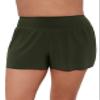Aqua Green Women's High Waist Beach Swim Short Bottom, Malachite, Large view 1