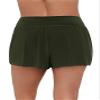 Aqua Green Women's High Waist Beach Swim Short Bottom, Malachite, Large view 2
