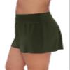 Aqua Green Women's High Waist Beach Swim Short Bottom, Malachite, Large view 3