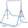 Gymnastics Bar for Kids with Swing Seat and 2x Trapeze Rings Set, Height Adjustable Horizontal Kip Bar Folding Gymnastics Junior Training Bar for Home Junior Training Bar Children Gymnastics Bar, BLUE view 4