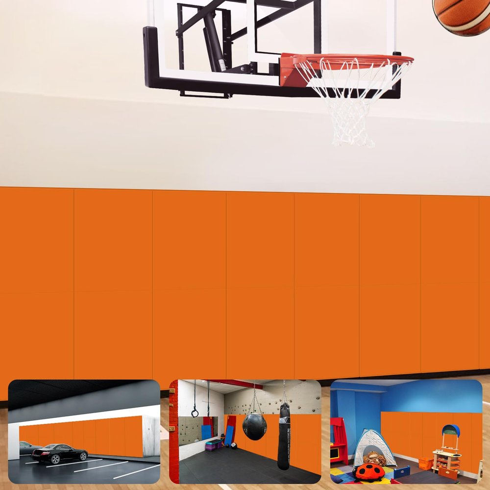 VANCL Gym Wall Padding for Kids Vinyl Wall Mount Basketball Pads Gym Wall Padding Mats for Panel Pads for Gymnastics Pad 2" Thick Foam Wall Padding -Waterproof Durable Wall Pad[10 Pack]