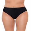 Aqua Green Women's Mid Rise Compression Swim Brief with Tummy Control, Black, Small view 1