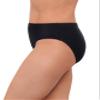 Aqua Green Women's Mid Rise Compression Swim Brief with Tummy Control, Black, 2X view 2
