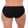 Aqua Green Women's Mid Rise Compression Swim Brief with Tummy Control, Black, 2X view 3