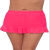 Aqua Green Women's High Waist Slimming Ruffle Skirted Swim Bottom, Rose Quartz, Small view 1