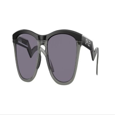 Oakley Frogskins Hybrid OO9289 928907 55MM Matte Black/Prizm Grey Round Sunglasses for Men for Women+ Bundle Accessory Leash Kit, Microfiber Pouch