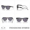 Oakley Frogskins Hybrid OO9289 928907 55MM Matte Black/Prizm Grey Round Sunglasses for Men for Women+ Bundle Accessory Leash Kit, Microfiber Pouch view 3