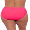 Aqua Green Women's Mid Rise Compression Swim Brief with Tummy Control, Rose Quartz, 1X view 2