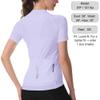 Wulibike Cycling Jersey Women Half Zipper Short Sleeve Breathable Road Biking Bike Shirts for Zip Pocket Cycle Tops Upf50+ view 3