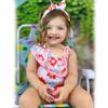 0-6 Months Baby Girls One Piece Ruffle Swimsuits Infant Floral Bathing Suit Off Shoulder Flower Swimwear Swimming Beach Wear with Headband view 4