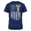 NHRA American Flag Navy Men T-Shirts - Premium 100% Polyester Crew Neck T-Shirts - Moisture Wicking Active Athletic Tech Performance T-Shirt view 2
