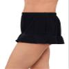 Aqua Green Women's High Waist Slimming Ruffle Skirted Swim Bottom, Black, Small view 2