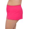 Aqua Green Women's Full Coverage Skirted Swim Bottom with Side Slit, Rose Quartz, 1X view 3