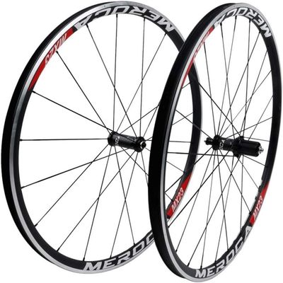 AMeLL Road Bike Wheelset 700C Straight Pull Disc Brake 4 Perlin Wheelset Double Rims Double Wall Alloy Rims (Color : Red)