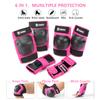Tanden Skateboard Protective Gear Youth Knee and Elbow Pads Set, Wrist Guards for Roller Skating and Skateboarding - Pink view 2