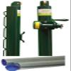 Courtmaster Green Round Tennis Post w External Wind (2 7/8 Inch OD) Bundled w Round Galvanized Ground Sleeves view 1