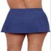Aqua Green Women's Full Coverage Skirted Swim Bottom with Side Slit, Cerulean, Medium view 2