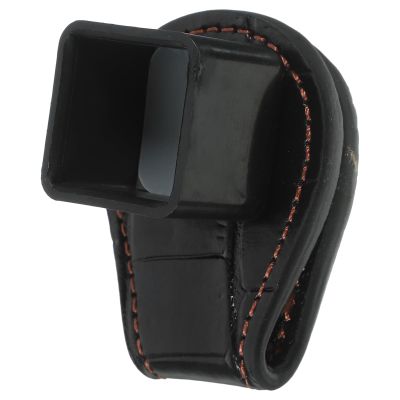 Kisangel Leather Pool Cue Chalk Holder Magnetic Billiard Chalk Case with Belt Clip for Snooker Cue Storage 2.32X1.77X1.53In