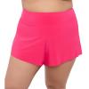 Aqua Green Women's High Waist Beach Swim Short Bottom, Rose Quartz, Medium view 1