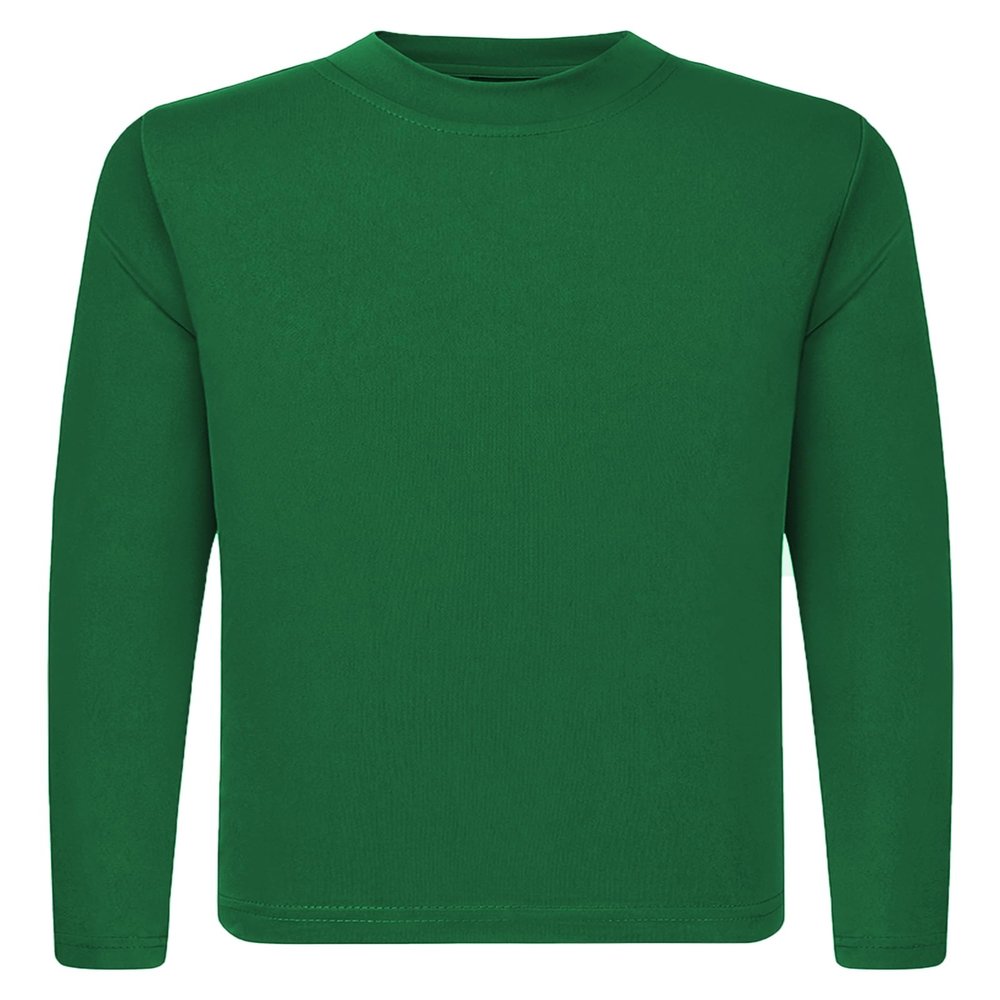 QBK 3T to Youth Neon Shirt Kids UPF 50+ Dry Fit Athletic Long Sleeve T Shirts for Boys and Girls-Moisture Wicking Rash Guard (Kelly Green 4T)