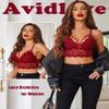 Avidlove Lace Camisole for Women Lace Lingerie Tee Tops (Wine Red, Medium) view 2