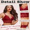 Avidlove Lace Camisole for Women Lace Lingerie Tee Tops (Wine Red, Medium) view 3