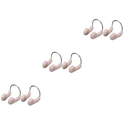 SUPVOX 6pcs Swimming Nose Clip for Adults Soft Comfortable Nose for Pool and Ocean Use Reusable Water Clips Fleshcolor