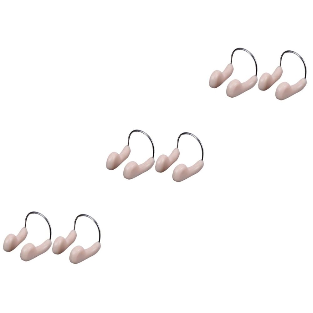 SUPVOX 6pcs Swimming Nose Clip for Adults Soft Comfortable Nose for Pool and Ocean Use Reusable Water Clips Fleshcolor