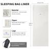 Mountainlodge Beige Sleeping Bag Liner for Warm Weather Seasons with Carry Bag - Protable,Lightweight and Skin-Friendly Sleeping Bag for Camping,Hiking and Backpacking. (Beige with Zipper Right) view 2