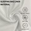 Mountainlodge Beige Sleeping Bag Liner for Warm Weather Seasons with Carry Bag - Protable,Lightweight and Skin-Friendly Sleeping Bag for Camping,Hiking and Backpacking. (Beige with Zipper Right) view 3