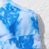 Girl's 3 Piece Swimsuits Tie Dye Bikini Bathing Suit with Cover Up Beach Skirt Juniors Summer (Blue, 13-14 Years) view 4