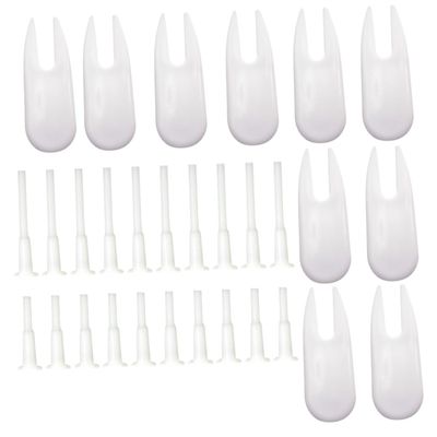 Happyyami 1 Set Croissant Yoga Balls Stopper Plug Kit Yoga Balls Supply Inflatable Yoga Ball Remover Pullers Inflatable Ball Plug White Jumping Horse Handle Ball Plastic Fitness