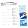 Happyyami 1 Set Croissant Yoga Balls Stopper Plug Kit Yoga Balls Supply Inflatable Yoga Ball Remover Pullers Inflatable Ball Plug White Jumping Horse Handle Ball Plastic Fitness view 4