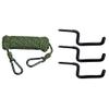 Hunters Specialties Reflective Treestand Rope 30ft Heavy Duty & Muddy Big Game Treestands Screw-in Accessory Hook (3-Pack), One Size, Black view 1