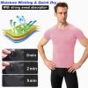 SPVISE Pink Men's Cool Dry Short Sleeve Compression Shirts Active Sports Baselayer T-Shirts Tops Athletic Workout Gym Shirts view 4